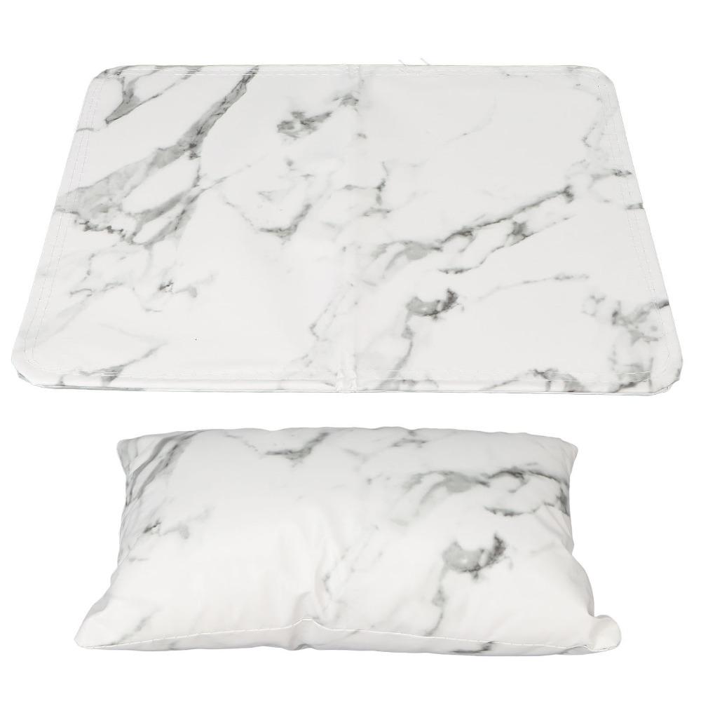 2pcs Detachable Nail Art Pillow PU Leather Nail Arm Rest Pillow Hand Cushion Mat For Nail Tech