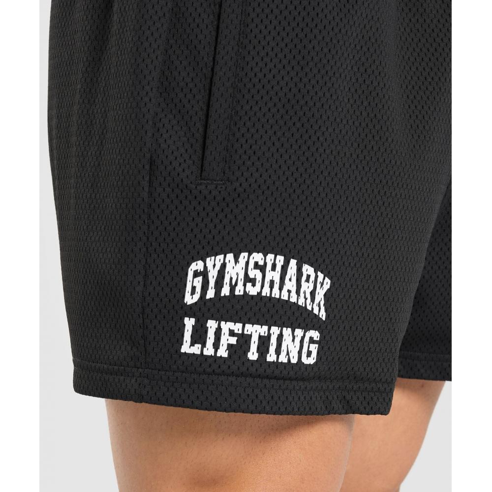 Gymshark Подъемные сетчатые шорты 5, черные A1b1j Bb2j