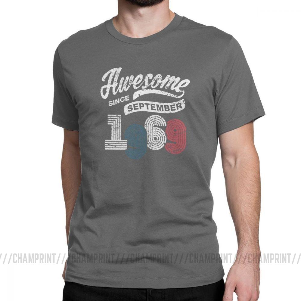 Awesome Since September 1969 T Shirt Vintage 50 Years Old 50Th Birthday Gift Men S T
