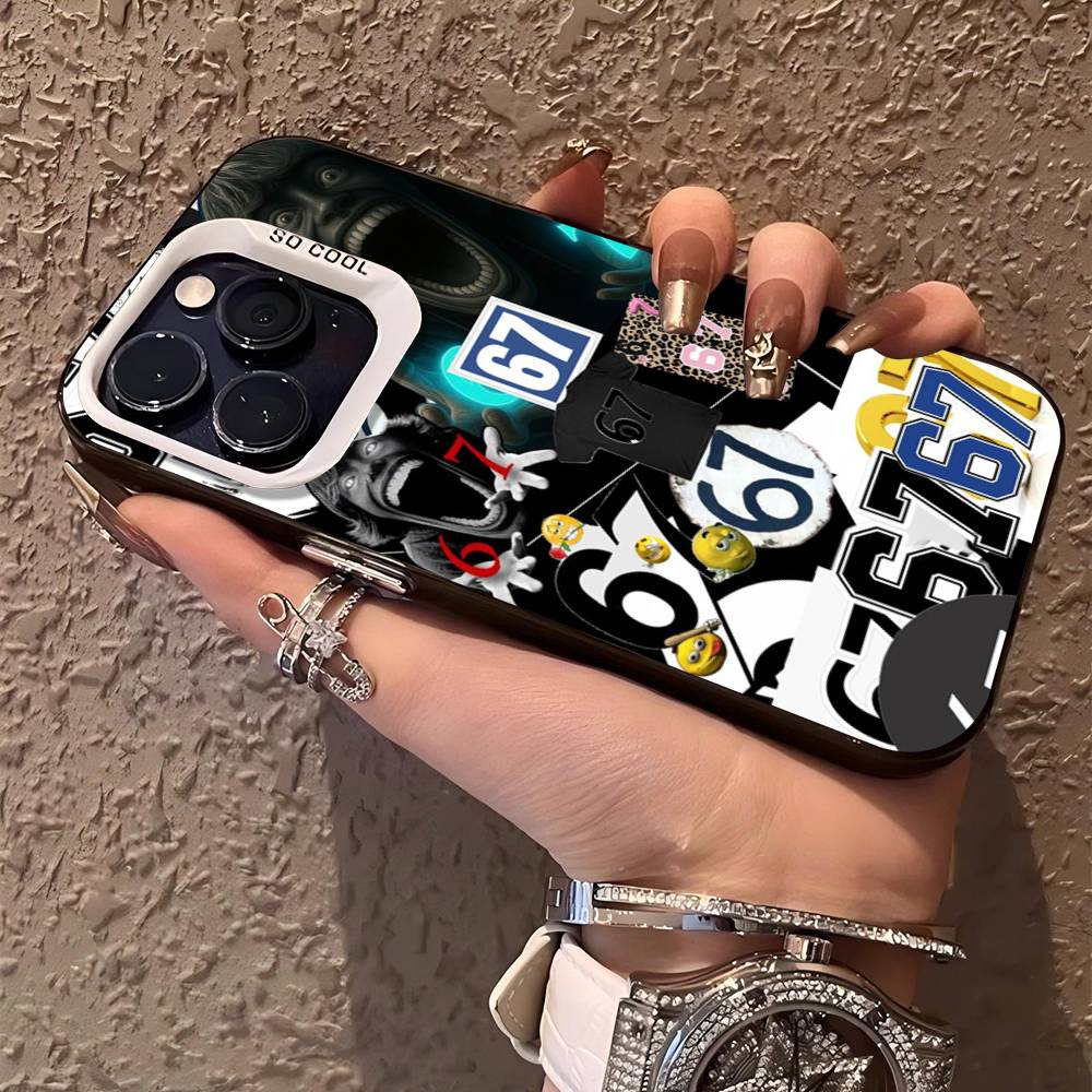 67 Six Seven Phone Cases For IPhone 17 16 15 14 13 12 11 Plus Pro Max Pro Color Matte Cover