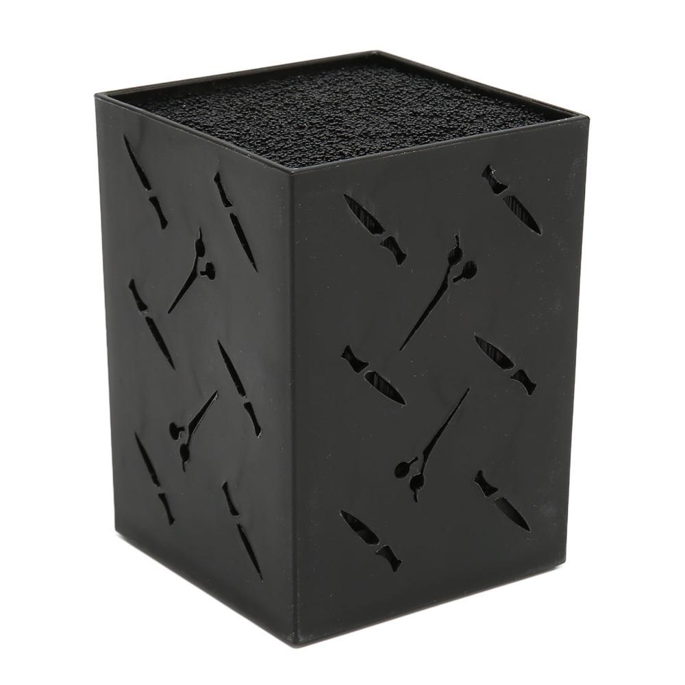 Hollow Design Scissors Storage Box Slip Proof Base Barber Tools Organizer  For Professional Salon