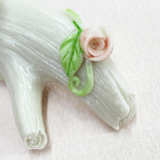 1 Pair Wall Art Hooks Key Hanger Decorative Hooks with Adhesive Resin Flowers And Tree