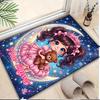 1PC Custom Name Moonlit Dreams Crown Theme Floor Mat Ideal for Living Room, Game Rooms, Office, Bedroom,Floor Mat Playful Design