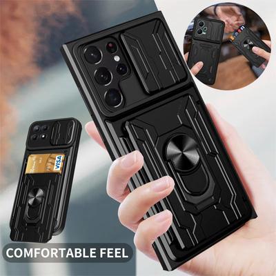 Чехол с гнездом для карточек Ring Armor для Samsung Galaxy A54 A53 A04S A14 S21 S22 S23 Ultra Plus Xiaomi Redmi Note 11 iPhone 14 13 12 11 Pro Max противоударный чехол