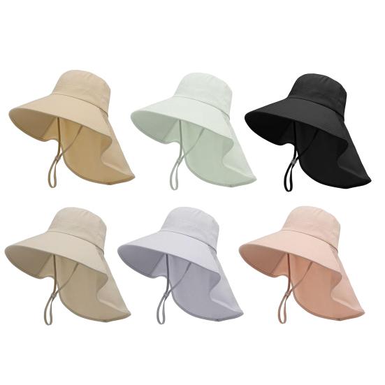 Солнцезащитная шляпа для мужчин и женщин с широкими полями, защитой от ультрафиолета, с шейным клапаном, летняя рыболовная шляпа для походов, путешествий и активного отдыха