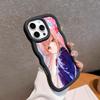 Чехол для телефона Angel Mahiru Shina для iPhone 17 16 15 14 13 12 11 Air Pro Max Plus Черный Мягкий ТПУ Покрытие с волнистым краем