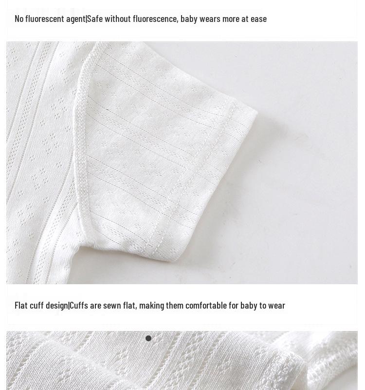 Newborn Summer Breathable Short Sleeve Bodysuit Pajamas for Boys & Girls