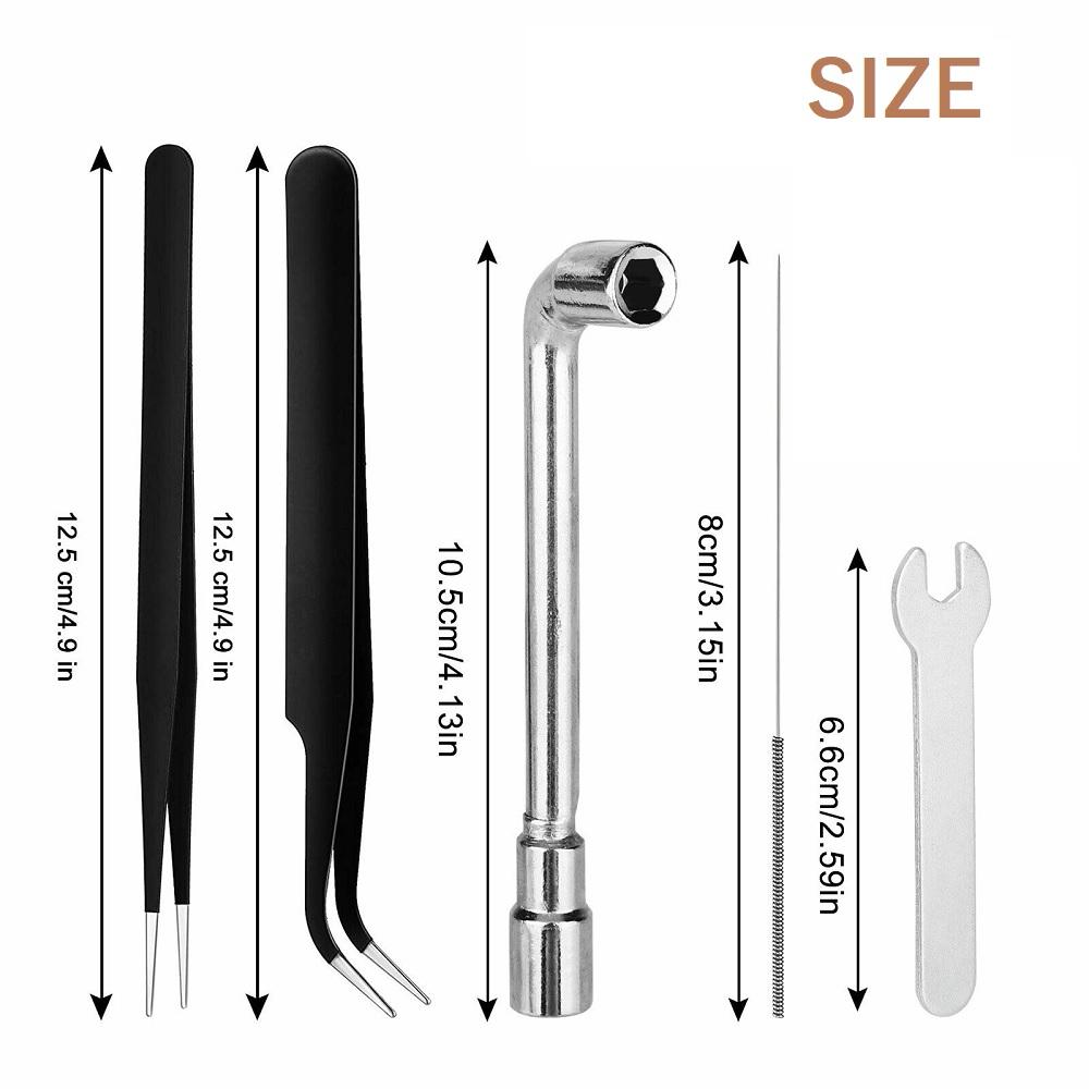 19 шт., 0,4 мм, набор инструментов для чистки сопла экструдера для 3D-принтера, иглы для CR-10 Ender