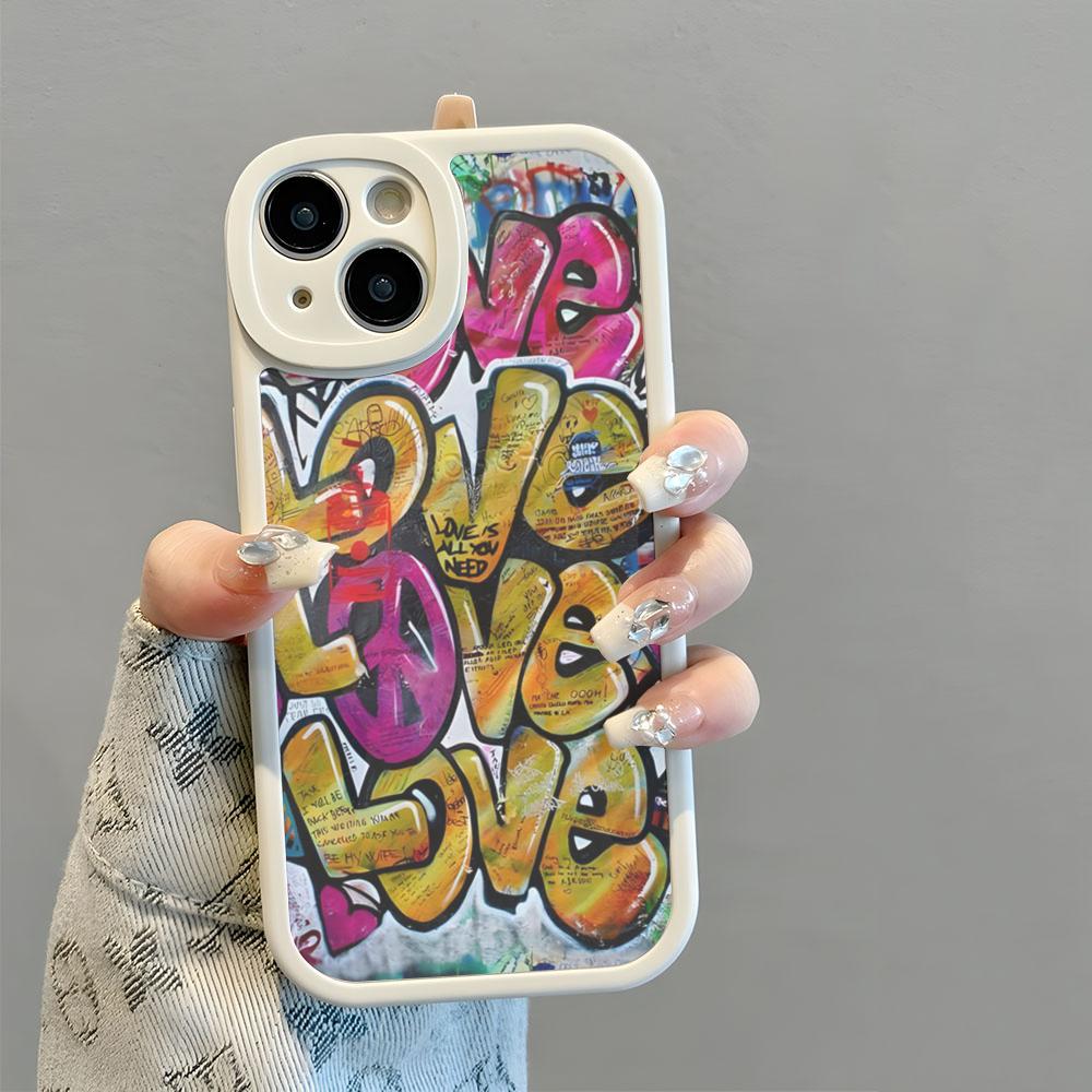 Street Art Banksy Graffiti Phone Case New 2025 Lambskin Silicone For IPhone 16 15 14 11 12 13 Pro Max Mini X XR XS 8 Plus Funda