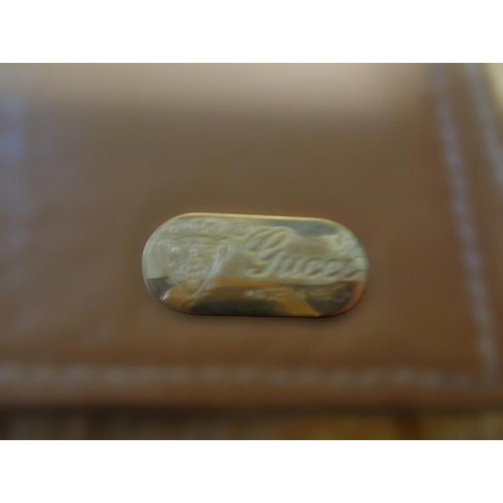 Used GUCCI GG pattern long wallet navy/beige
