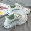 Осенняя Мода Платформа Кроссовки 2024 Новые Кожа ПУ Женские Толстая Подошва Повседневные Кроссовки Молодежные Девушки Студенты Тренировочная Обувь Шнуровка