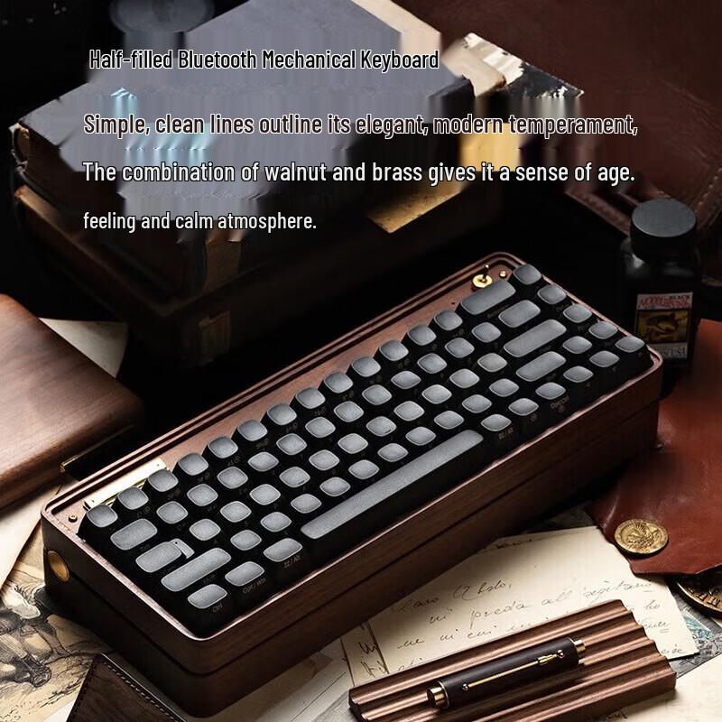LOFREE Little Time Wood Block Mechanical Keyboard Gift Set