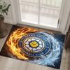 Футбольный дизайн Leeds United Хрустальный бархатный ковер Уютный Не?Нескользящий ковер с принтом для спальни, гостиной, прихожей