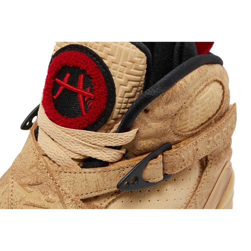 Rui Hachimura Air Jordan 8 Retro SE 'Black Samurai' (Unisex) Twine / Gym Red / Black / Sesame Vintage Basketball Shoes DO2496 700