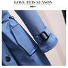 Women's Spring and Autumn Loose Casual Fashion Style Long Sleeve Lapel Jacket Windbreaker Coat