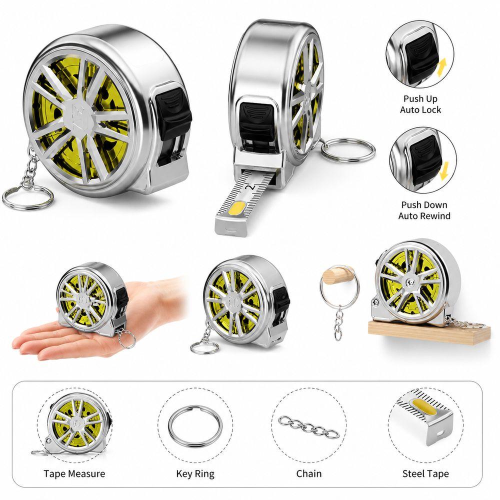 2M Mini Tape Measure Retractable Measuring Tape New Keychain Tape Measure Home Measurement