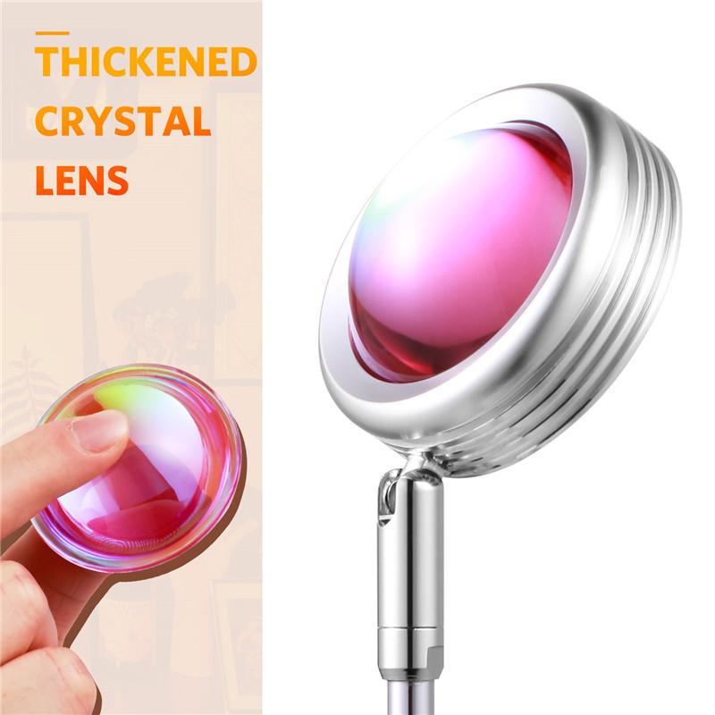 Rainbow Sunset Projection Lamp Led Atmosphere Night Lights Sun Projection Table Lamp for Home Bedroom Background Wall Decor