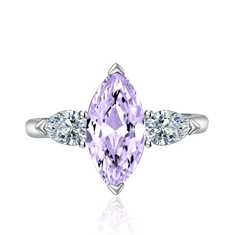 BELLA BOX Открывающиеся кольца изменяемого размера для женщин 7*14 мм с цирконом, ювелирные изделия для помолвки, подарок