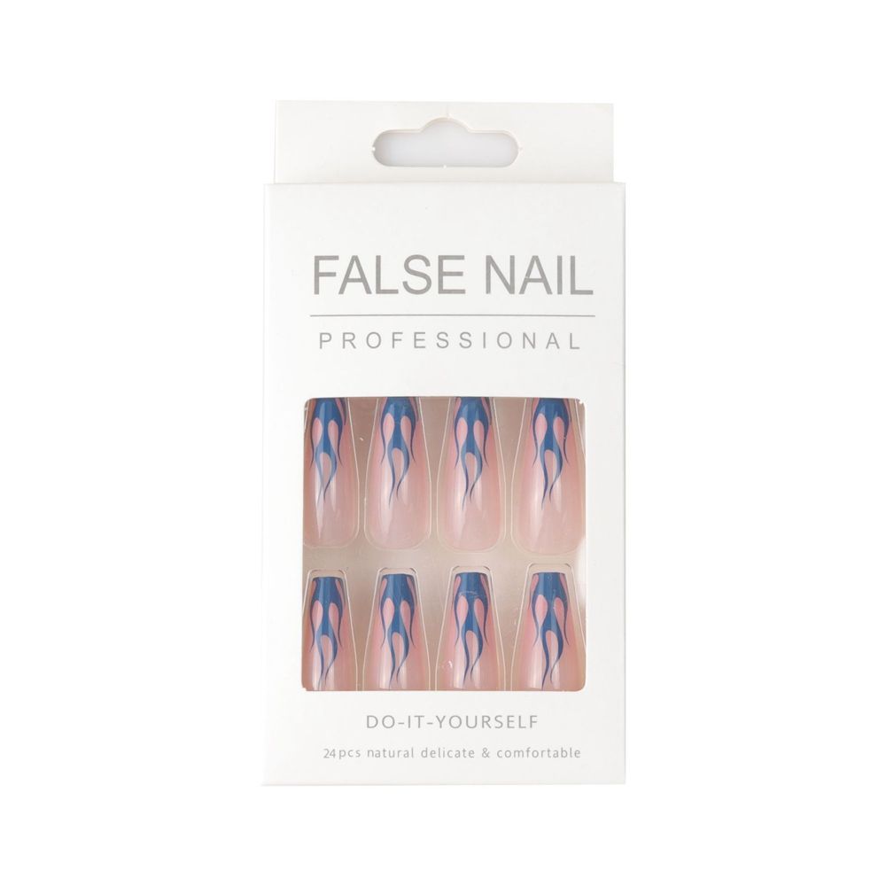 24pcs/Box French Ballerina Full Cover Manicure Tool Nail Tips Wearable Fake Nails Coffin False Nails