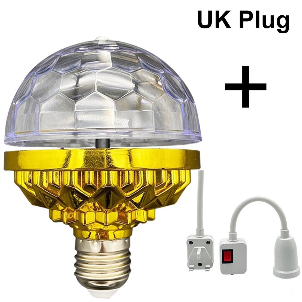 1Pcs E27 RGB Projection Lamp Crystal DJ Disco Ball Light Rotating Magical Ball Light  KTV Bar Stage