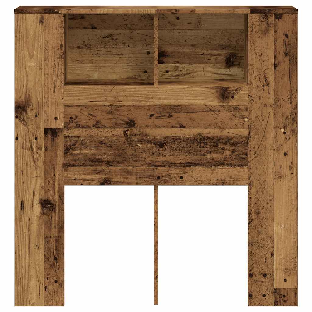 Vidaxl Zagłówek Z Półkami, Stare Drewno, 100X19X104,5 Cm