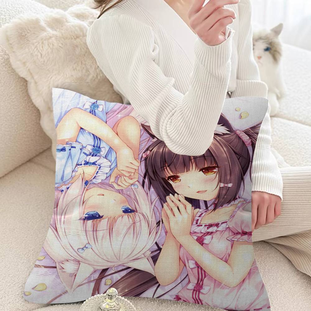 Anime Nekopara Cushion Cover Decorative Pillow Sofa Home Decor Case Pillow Cases