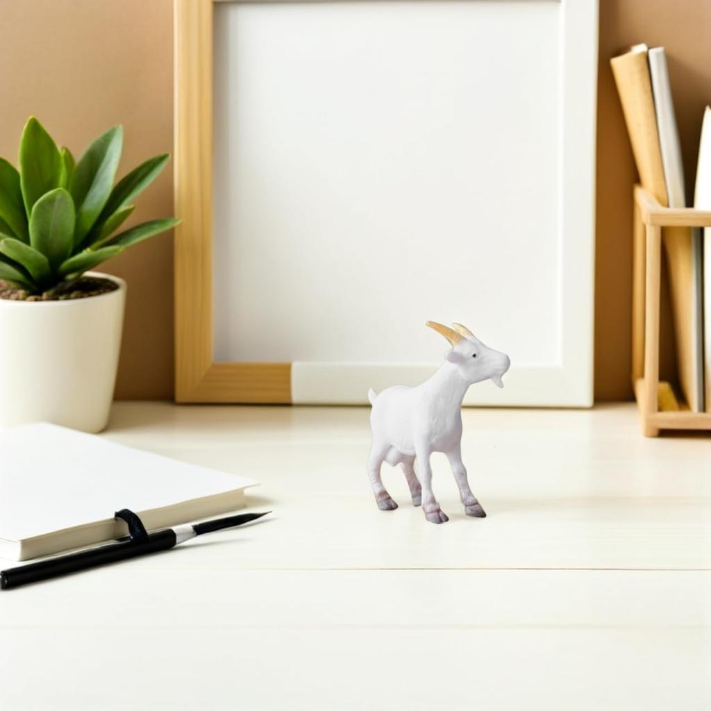 ERINGOGO 8 Штук Фигурок Коз, Миниатюрные Модели Коз, Фигурки Животных в Мультяшном Стиле для Микро-Ландшафтов, Настольные Украшения, Декор для Дома, Отличный Подарок