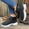 Оптовая продажа женской обуви больших размеров из хлопка с подкладкой для внешней торговли - Новый осенне-зимний стиль, женские хлопковые ботинки с подкладкой