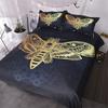 3D Cute Yellow Bee Bedding Set, High-Grade,Soft And Comfortable Quilt Cover With Pillowcases,Bed Linings,Bumblebee,Black Bed Set