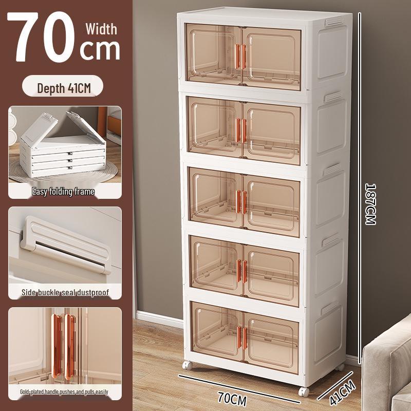 Foldable Children's Wardrobe: Plastic Organizer for Baby Clothes, Toys, Snacks
