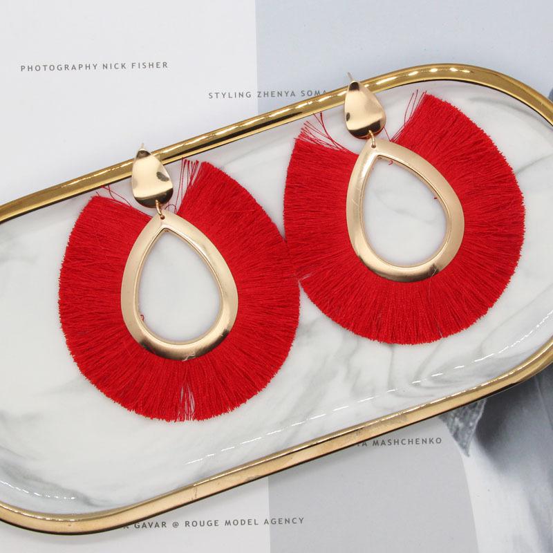 Женские серьги,,Большая богемская кисточка