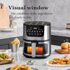 Фритюрница Visual Air Fryer 10L бытовая, большая вместимость, многофункциональная, нержавеющая сталь