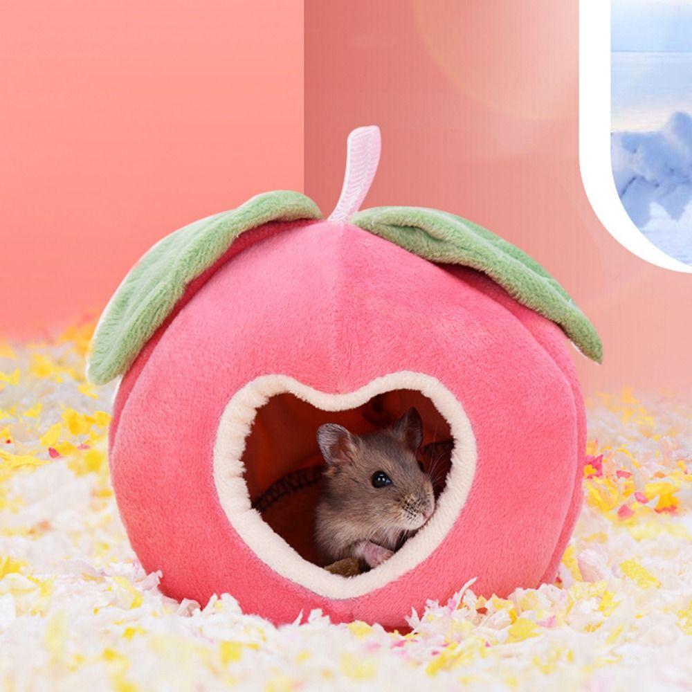 Cartoon Hanging Hamster Hammock Fruit Shape Hamster Cotton House Guinea Pig Nest Winter