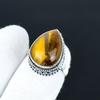 Кольцо из натурального камня Тигровый глаз, Ювелирные изделия из стерлингового серебра 925 пробы, Кольцо ручной работы, Кольцо-стейтмент из серебра с Тигровым глазом, Подарки на день рождения для женщин