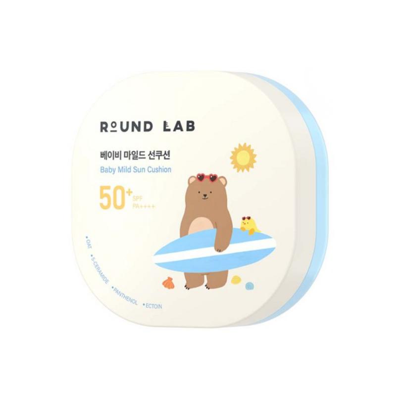 ROUND LAB Нежный солнцезащитный кушон для детей SPF50+ PA++++ 16 г Бережная УФ-защита и успокаивающий уход