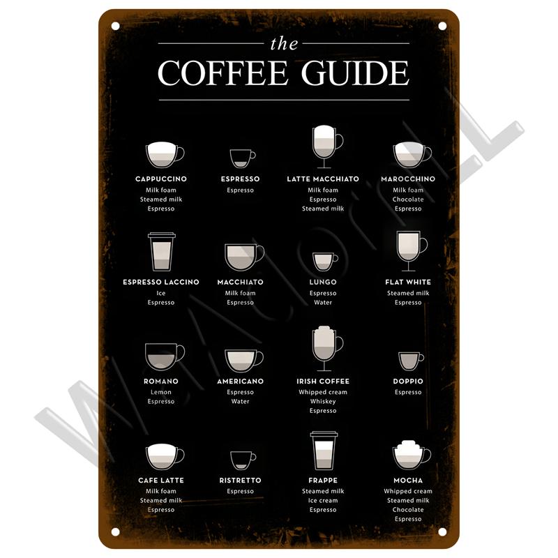 Винтажная жестяная табличка, металлическая пластина, настенные художественные постеры, металлическая табличка, ретро-декор, кофе для кухни, бара, кафе, комната, ретро-железная живопись