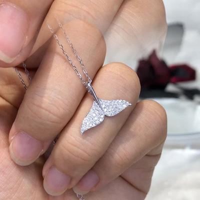 Корейская версия персонализированного сладкого кулона из циркона, аксессуары, ожерелье в виде хвоста русалки, женская модная цепочка на ключицу, ювелирные изделия