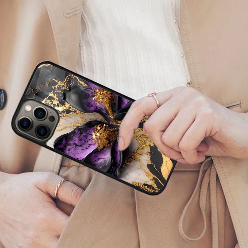 Luxury Gold Foil Art Magnetic Phone Case For APPLE iPhone 17 Air 16 14 13 12 Pro Max 15 Plus Wireless Charge With MagSafe Cover