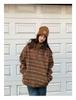 Men's Oversized Japanese Retro Striped Woolen Half-Zip Hoodie Sweater for Autumn/Winter