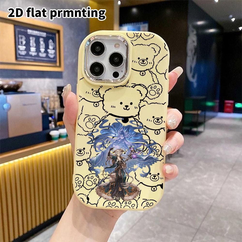 Phone case: 2D flat design suitable for iPhone 18 17 16 15 14 13 Pro protective case, couple style, blue spirit, Christmas and Halloween gift