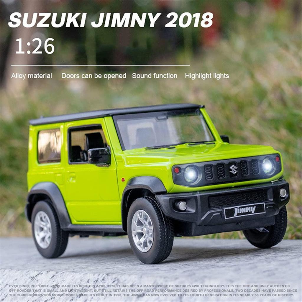 1:26-масштабная модель автомобиля из сплава Suzuki Jimny, звуковая и световая коллекция, имитация внедорожников, литые под давлением автомобили, игрушки для детей