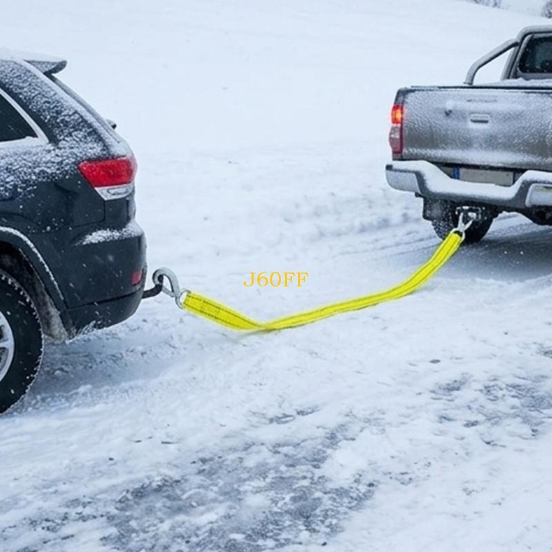 J60F 300 см Светоотражающий Аварийный Буксировочный Трос Кабель с Крюками Высокопрочная Нейлоновая Конструкция Для Автомобилей и Грузовиков Внедорожного Использования