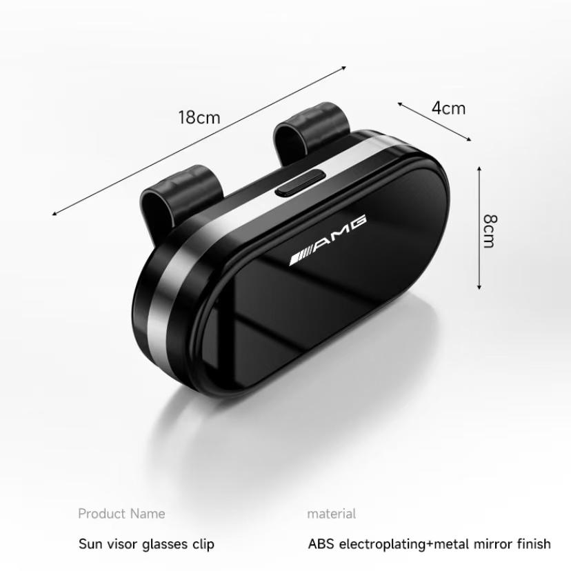 Car Sunglasses Storage Box Sun Visor Eyeglasses Case For Mercedes Benz AMG GLC W203 W206 W220 W205 W211 W212 W214 W201 W210 GLE