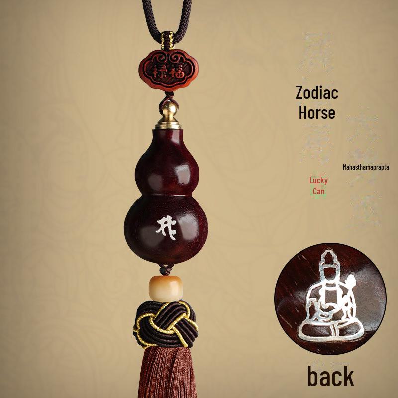 Автомобильная подвеска в виде тыквы из красного сандалового дерева для безопасных путешествий - подвеска-унисекс на зеркало заднего вида