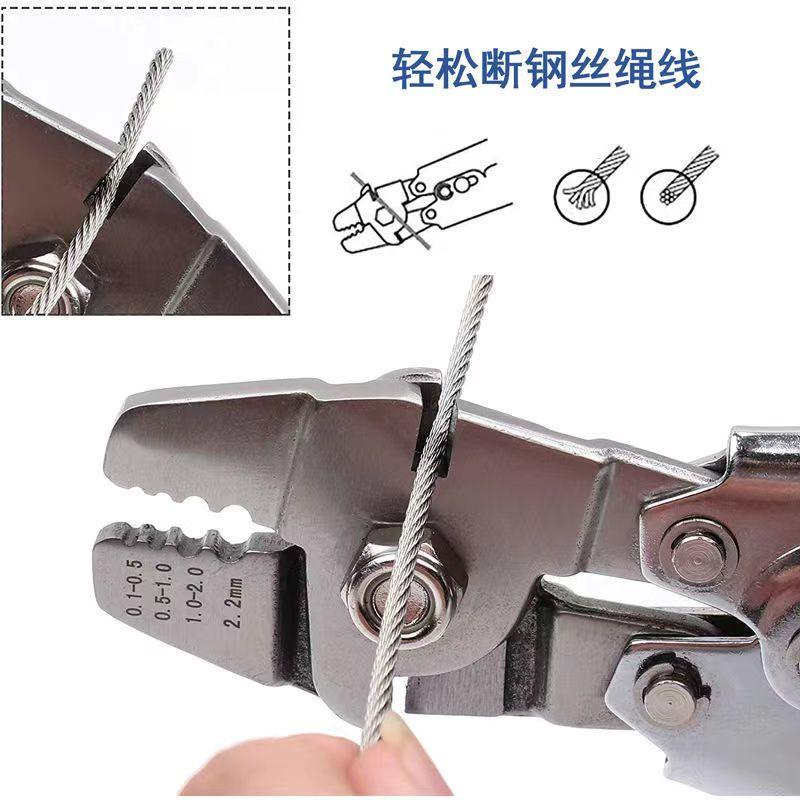 Плоскогубцы для алюминиевых муфт, обжимные клещи для кабельных наконечников 1,2-2,2 мм, обжимной инструмент для рыболовных тросов, двухствольный наконечник, петля, муфта