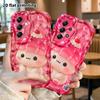 Phone case: 2D flat Samsung Galaxy A34 A35 M05 M06 S20 S22 S21 FE Plus 5G protective case, pink jelly, perfect Christmas and Halloween holiday gift
