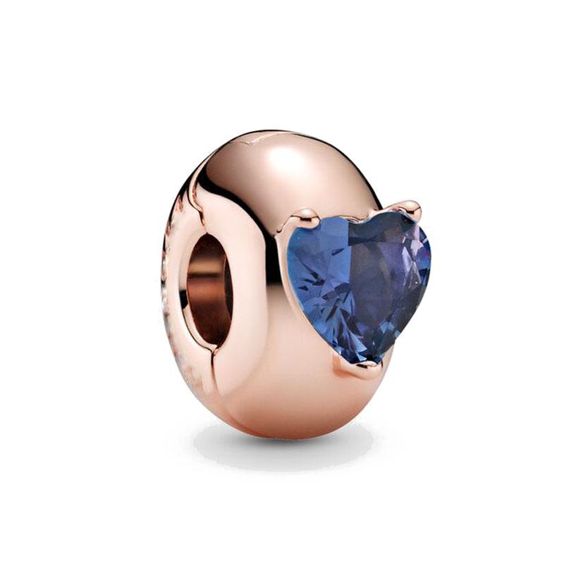 Шарм-клипса Застежка Лапка Луны Медь Квадратный Камень Разделительная Бусина Подходит для Оригинального Браслета Сделай Сам Для Женщины Девушки Ювелирные Изделия