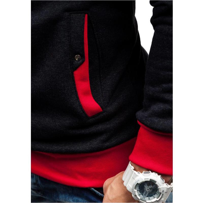 Men's Asymmetrical Zipper Hoodie - Autumn/Winter Collection, Multiple Colors
