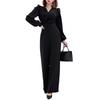 GRAXIA Кабаре Пуф Длинный Стильный Размер L Костюм, Все-в-одном, Запах, Рукава, Рукава, Сборки, Драпировка, Женский, Черный,