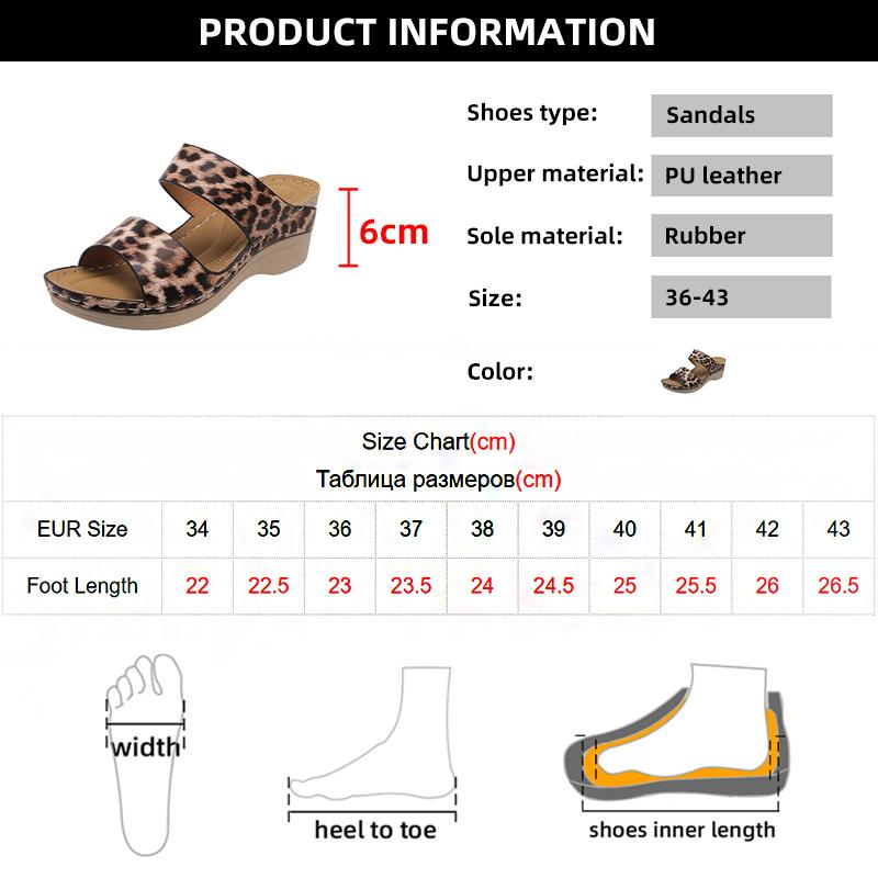 Модные женские босоножки на танкетке с леопардовым принтом, летние модные удобные тапочки на платформе, женские нескользящие шлепанцы для пляжа, шлепанцы